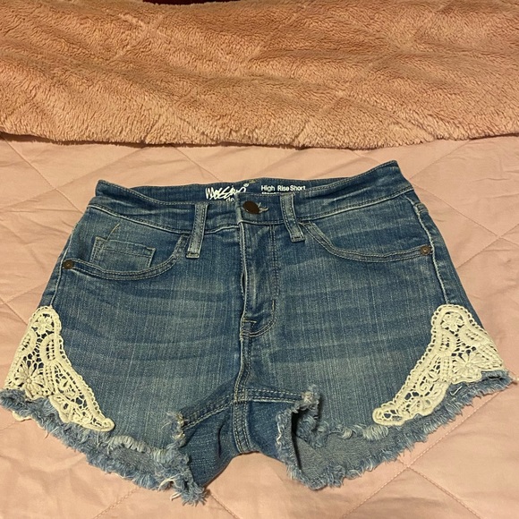Mossimo Supply Co. Pants - MOSSIMO High Rise Lace Denim Cutoff shorts Sz 2/26